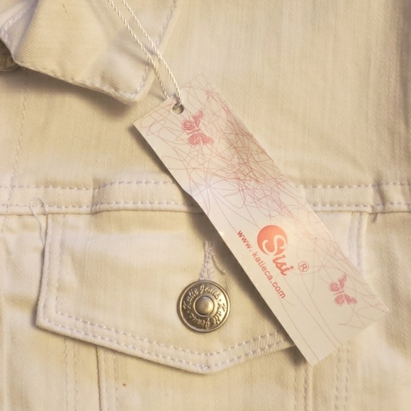 Nine West white stretch denim Jacket S NWT - Picture 6 of 16